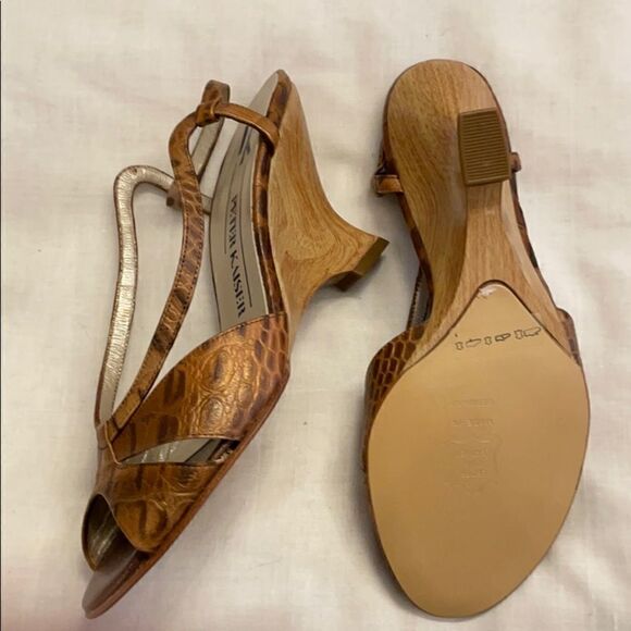 PETER KAISER KORK KALYA WEDGE SANDALS. NEW - Picture 7 of 11